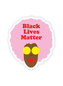 BLM Pink Hair Sticker